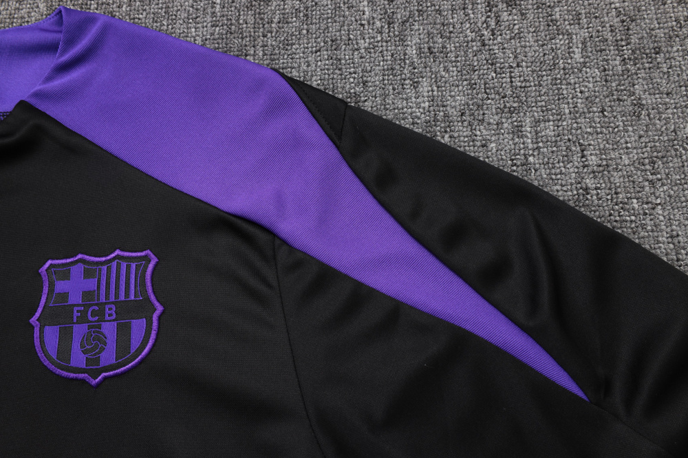 Barcelona Training Kit (Sweatshirt+Pants) Black&Purple 2025/26