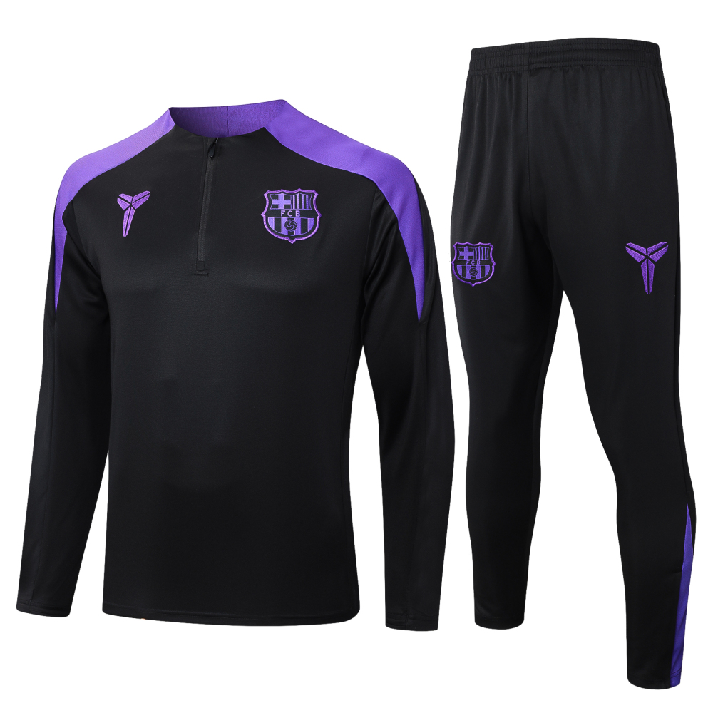 Barcelona Training Kit (Sweatshirt+Pants) Black&Purple 2025/26