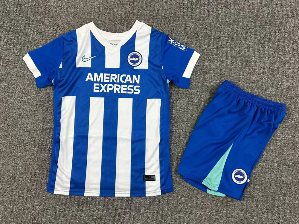 Brighton & Hove Albion Football Jersey Home Kids Kit Jersey+Shorts 2025/26