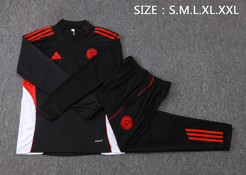 Bayern Munich Training Kit (Sweatshirt+Pants) Black 2025/26