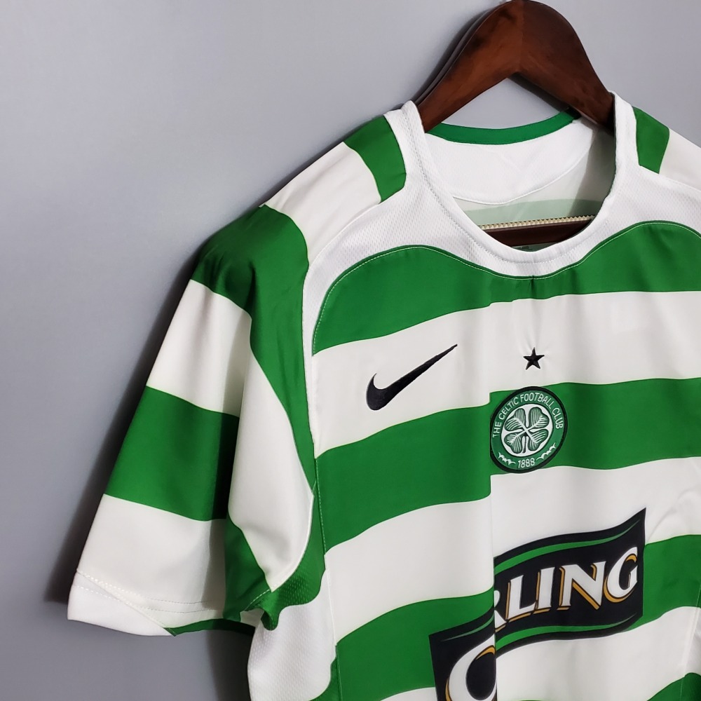 Celtic Retro Soccer Jersey Home Custom Shirt 2005/06
