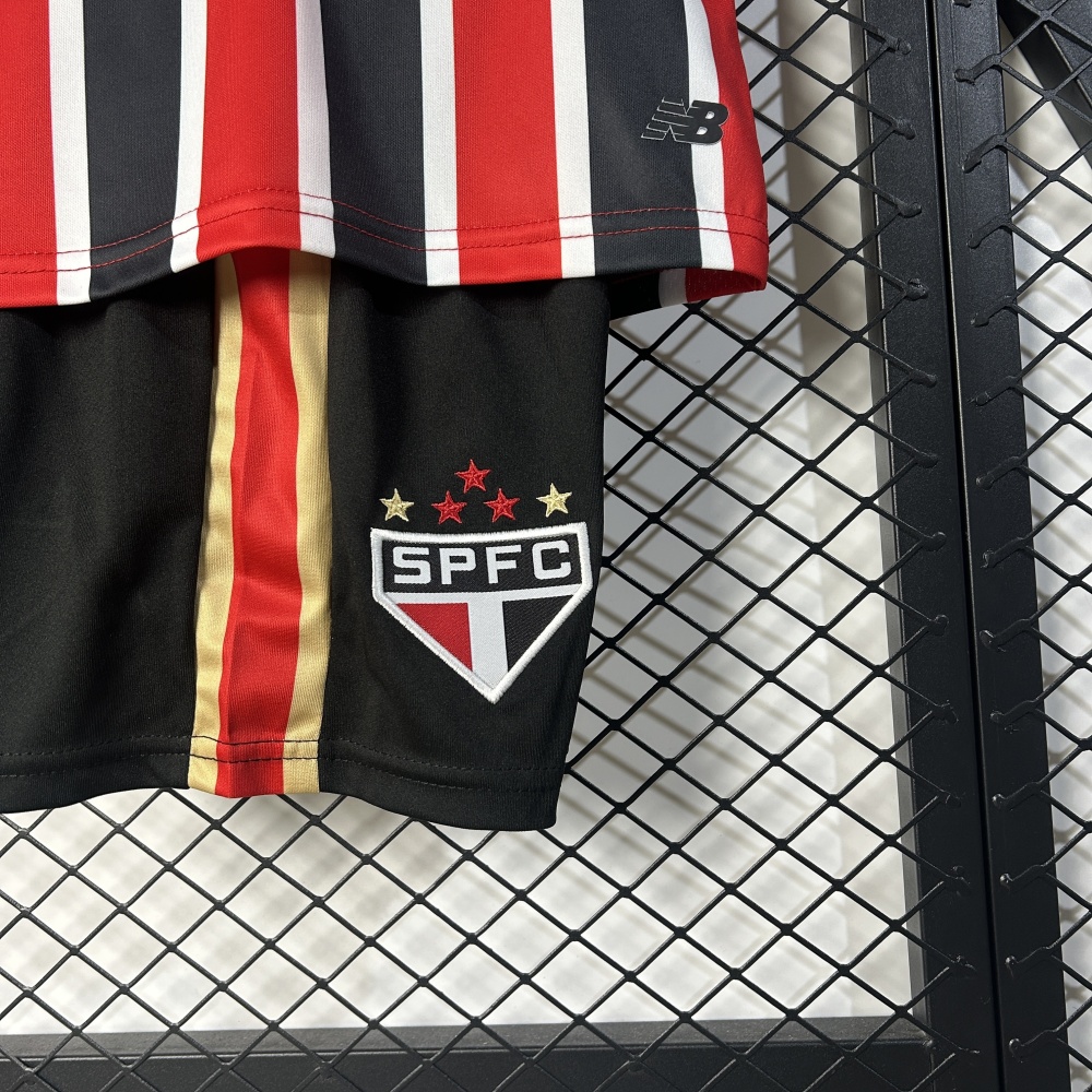 Sao Paulo FC Soccer Jersey Away Kids Kit Jersey+Shorts 2025