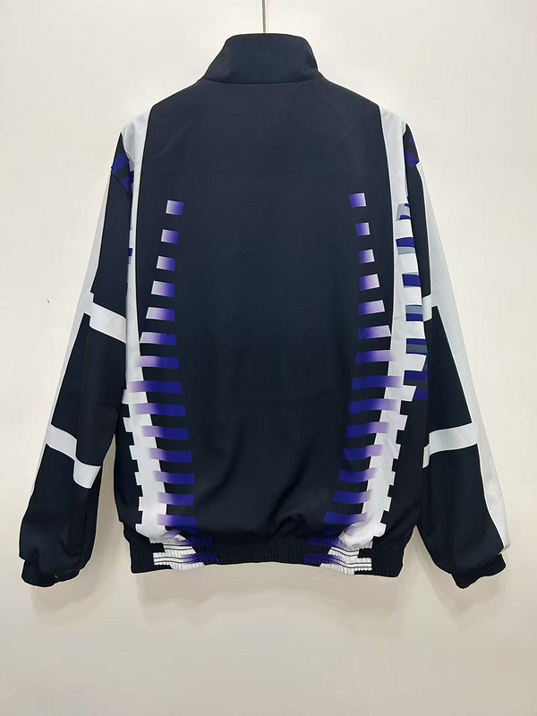 Real Madrid Retro Reversible Double-Sides Windbreaker Jacket White 1997-98