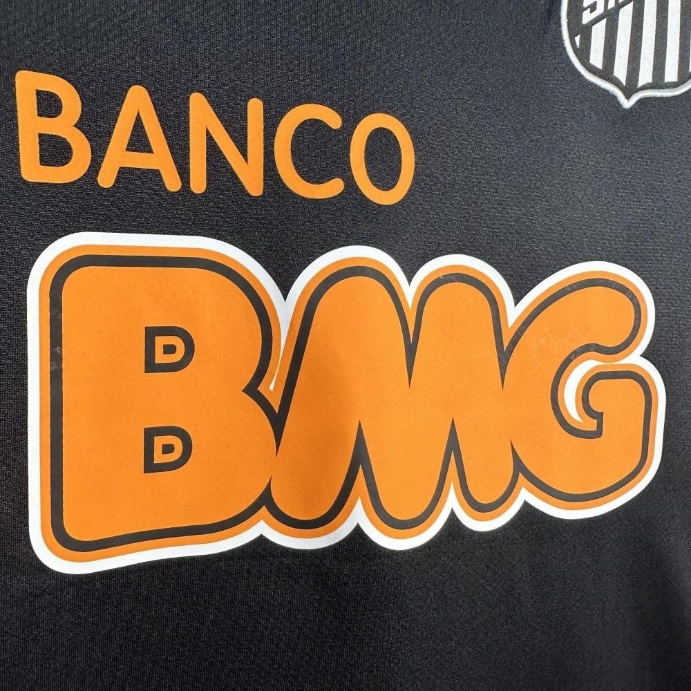 Santos FC Retro Soccer Jersey Black Edition Long Sleeve Custom Shirt 2012