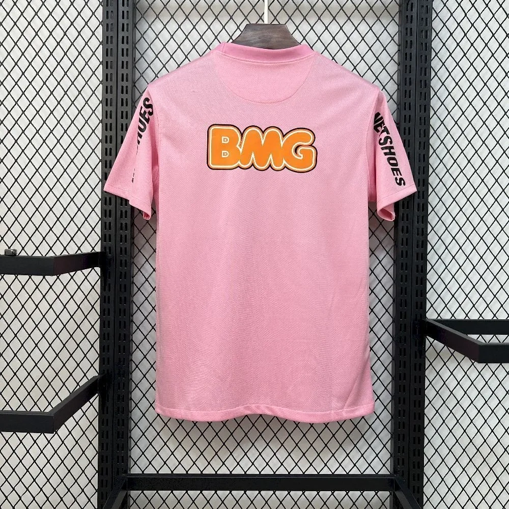 Santos FC Retro Soccer Jersey Pink Edition Custom Shirt 2011-12