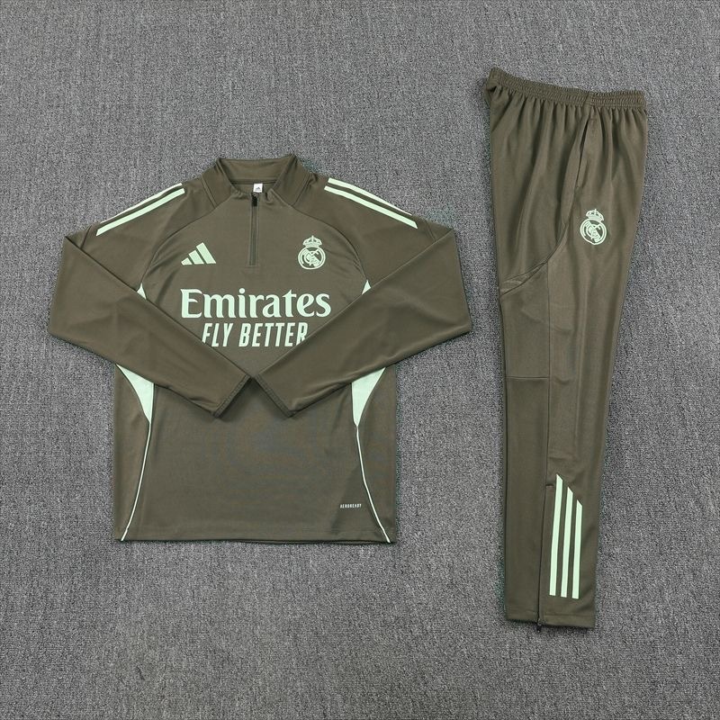 Real Madrid Training Kit (Sweatshirt+Pants) Brown 2025/26