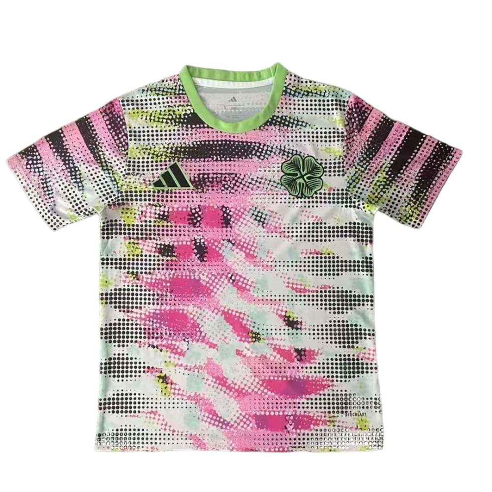 Celtic Soccer Jersey Pre-Match Pink Custom Shirt 2025/26