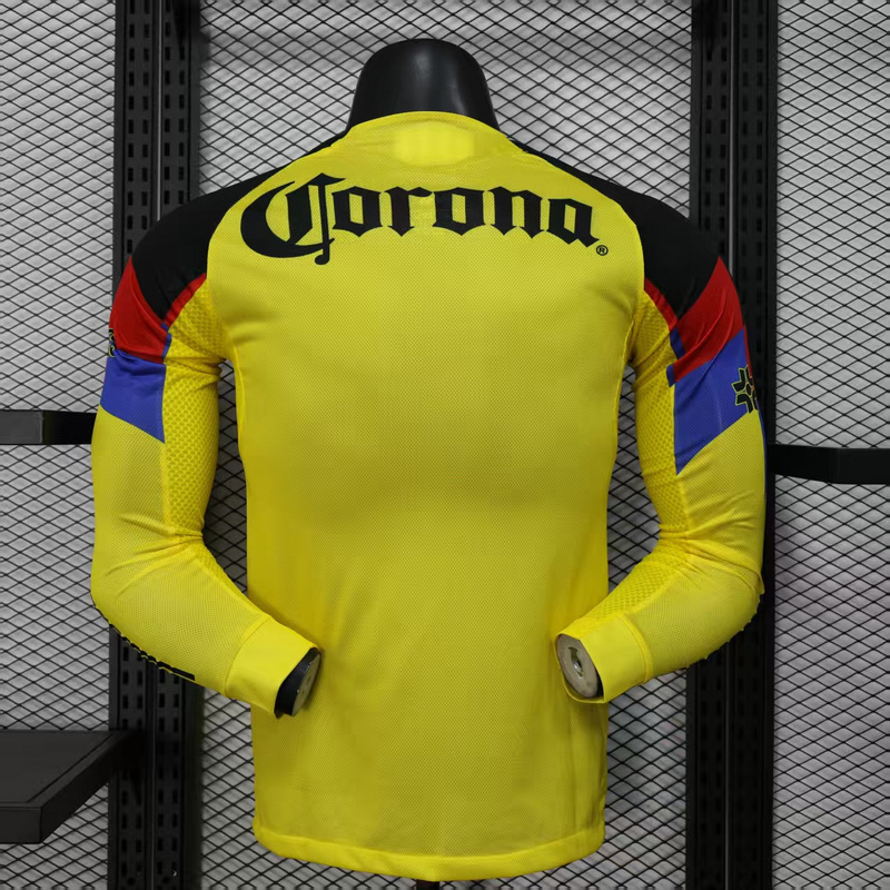 Club America Authentic Soccer Jersey Home Long Sleeve Shirt 2025/26