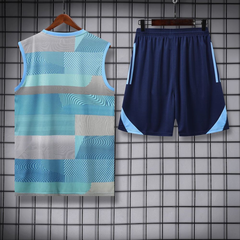 Real Madrid Sleeveless Training Kit Light Blue 2025/26