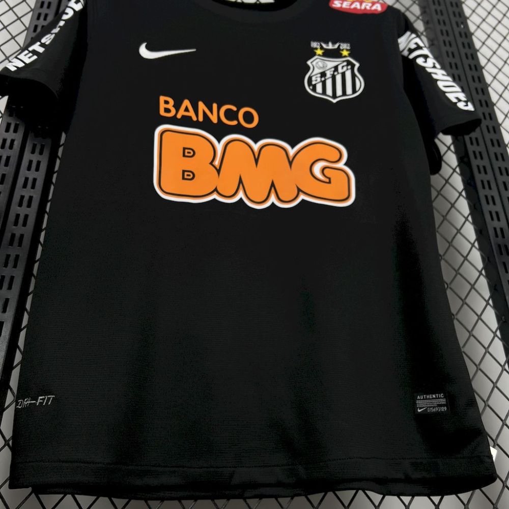 Santos FC Retro Soccer Jersey Black Edition Custom Shirt 2012