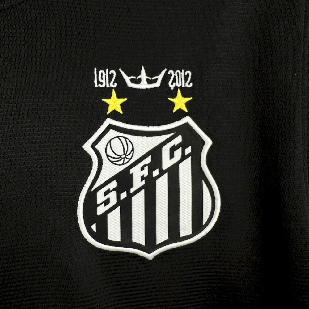 Santos FC Retro Soccer Jersey Black Edition Custom Shirt 2012