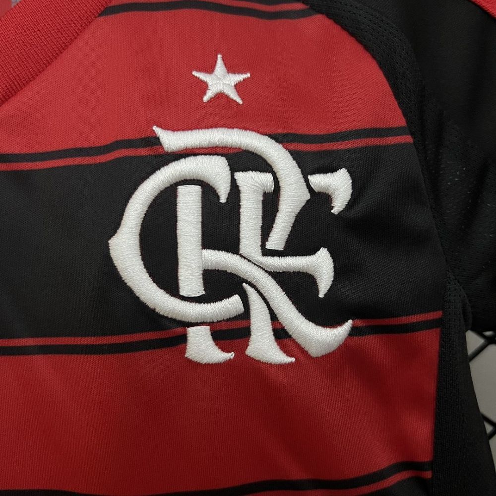 Flamengo Soccer Jersey Home Long Sleeve Kids Kit Jersey+Shorts 2025
