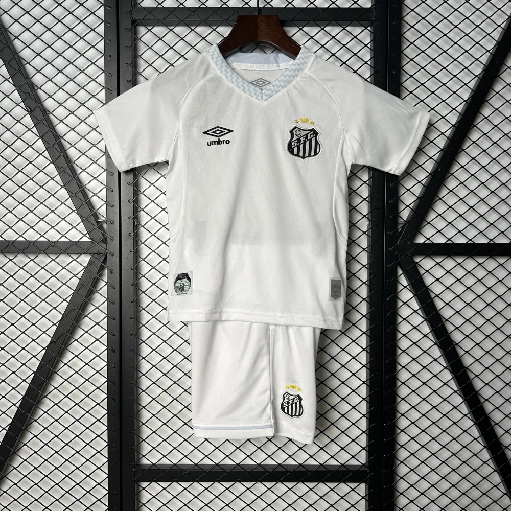 Santos FC Soccer Jersey Home Kids Kit Jersey+Shorts 2025
