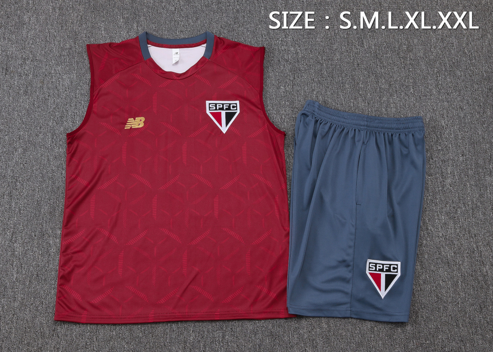 Sao Paulo FC Sleeveless Training Kit Red 2025