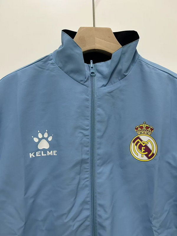 Real Madrid Retro Reversible Double-Sides Windbreaker Jacket White 1997-98