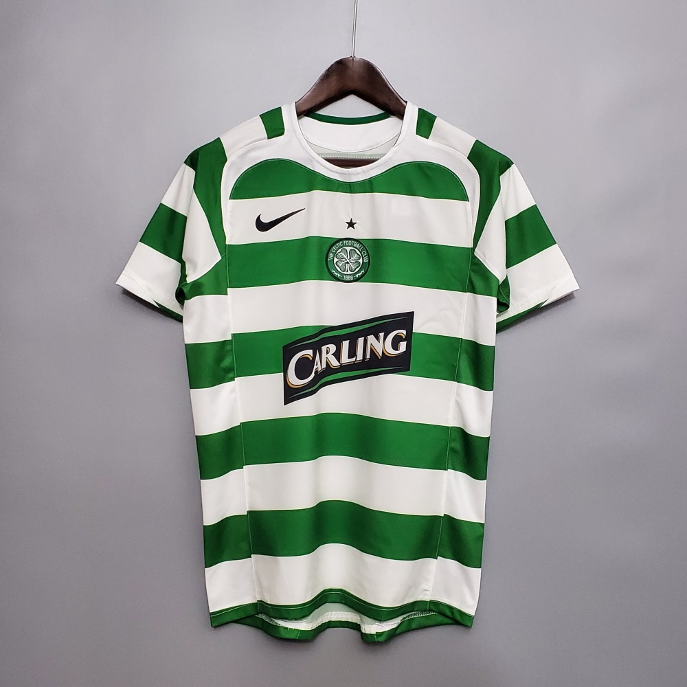 Celtic Retro Soccer Jersey Home Custom Shirt 2005/06