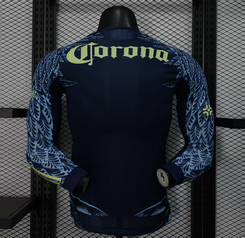 Club America Authentic Soccer Jersey Away Long Sleeve Shirt 2025/26