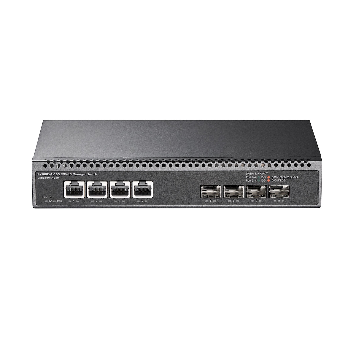 8 Port 10 Gigabit Managed Switch, 4x10G RJ45 Ethernet, 4x10G SFP+