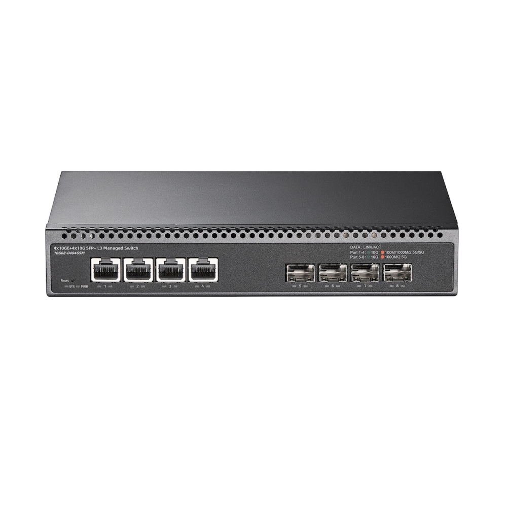 10 Port Gigabit Ethernet Switch, 8 Ports 100/1000Mbps, 2 Gigabit Uplink, Support Vlan, Metal Case Unmanaged Plug and Play
