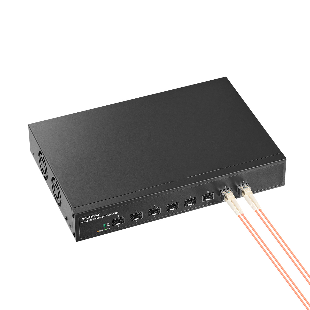 8 Port 10 Gigabit Fiber Switch, 8x10G SFP+ Slot, Support 1G/10G