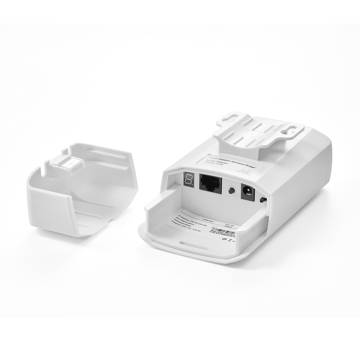 Outdoor Wireless Bridge, Point to Point WiFi Bridge, 2.4GHz 500M-1KM Distance, 2X 100Mbps Ethernet Port, 24V PoE Adapter, 2 Pack