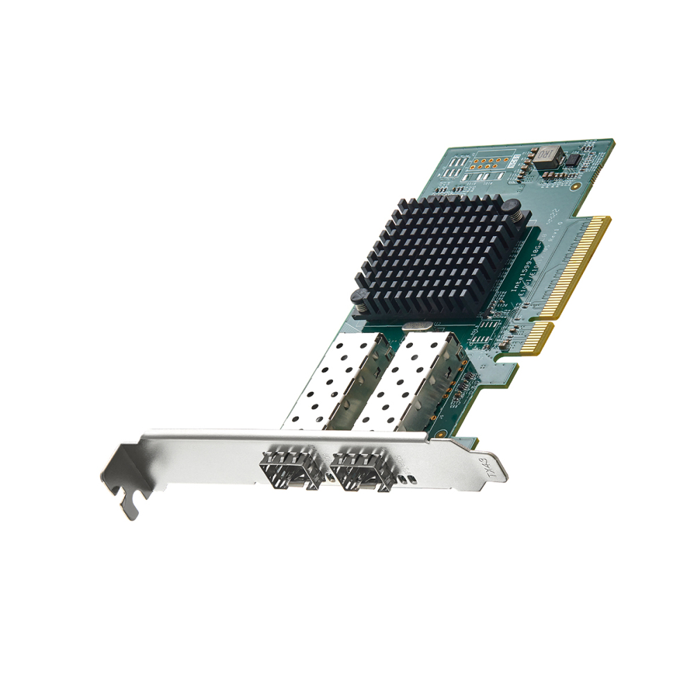 2 Port 10G SFP+ PCIe Network Adapter, Intel X520 82599 LAN Controller, 10G/1G SFP+ Slot NIC Card for Windows/Linux/VMware