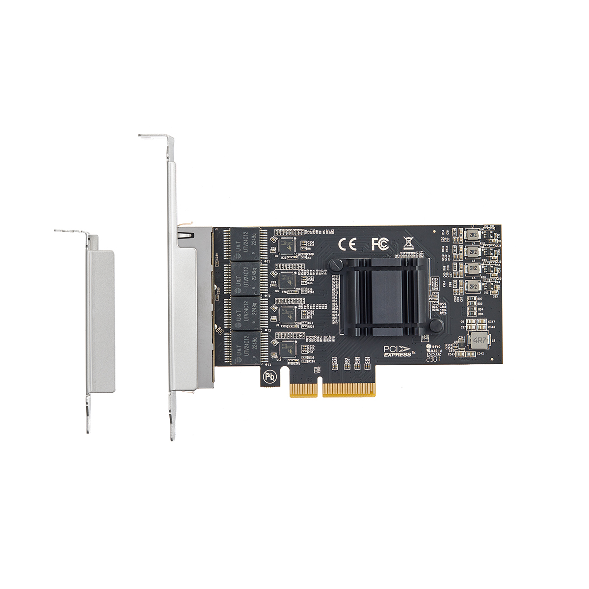 4 Port Gigabit PCIe Network Adapter, Realtek RT8111H Controller 1000/100Mbps Binardat Ethernet LAN NIC Card for Windows/Linux/Mac