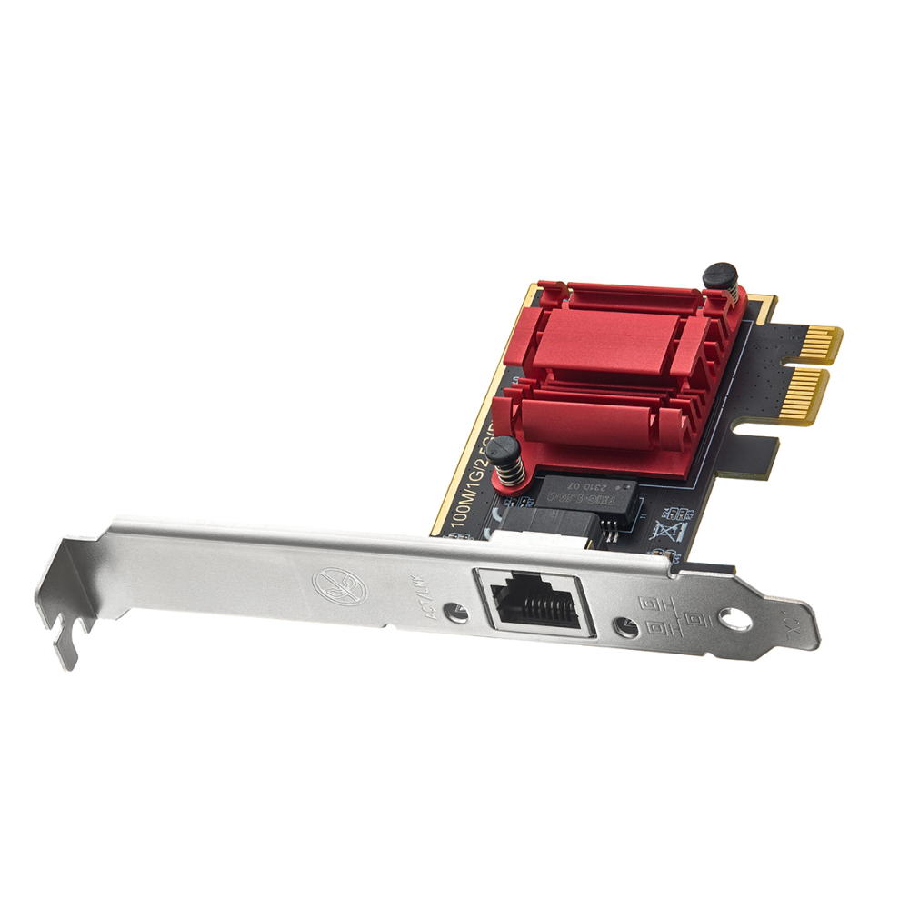 2.5G PCIe Network Adapter, RTL8125B 2500/1000/100Mbps Binardat Ethernet Card RJ45 LAN Controller Support PXE for Windows/Linux/Mac