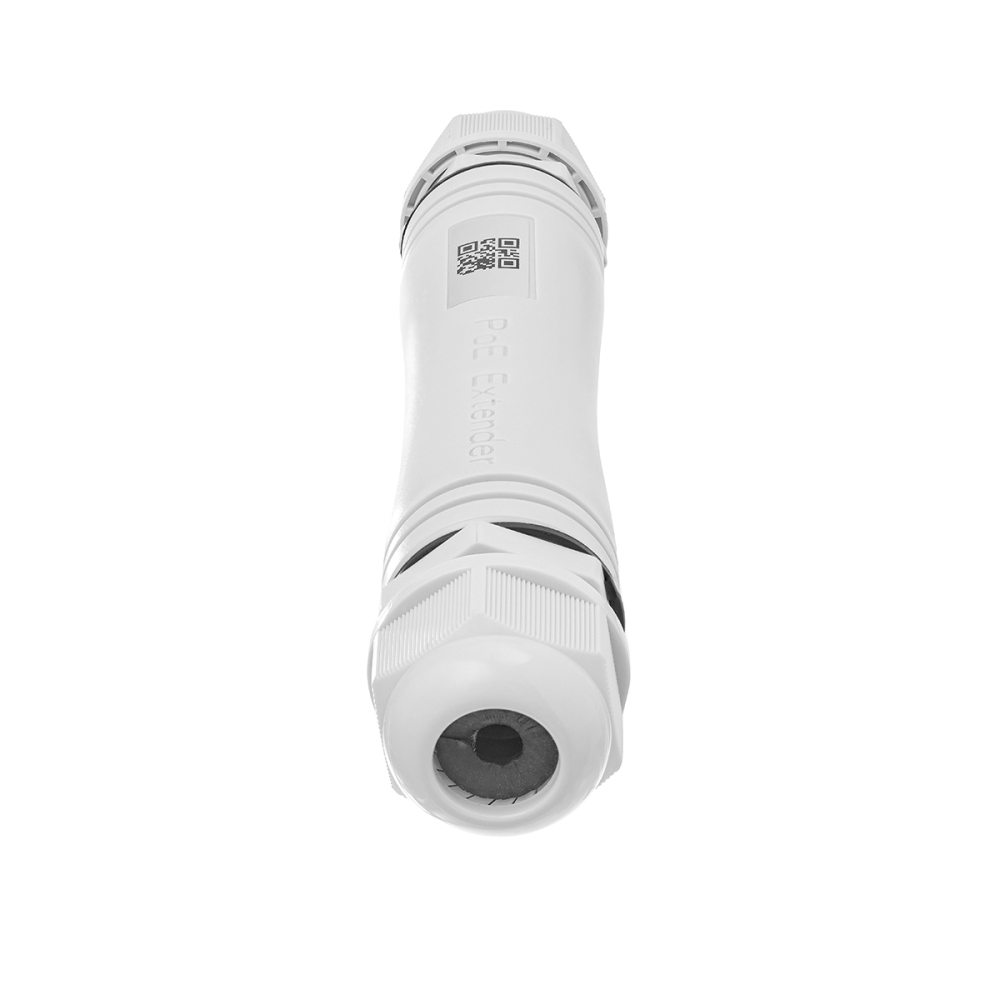 Outdoor IP67 Waterproof Gigabit PoE Passthrough Switch, 1 PoE in 1 PoE Out Extender, IEEE802.3af/at PoE Powered 30W, 10/100/1000Mbps Ethernet, Wall Mount Plug and Play