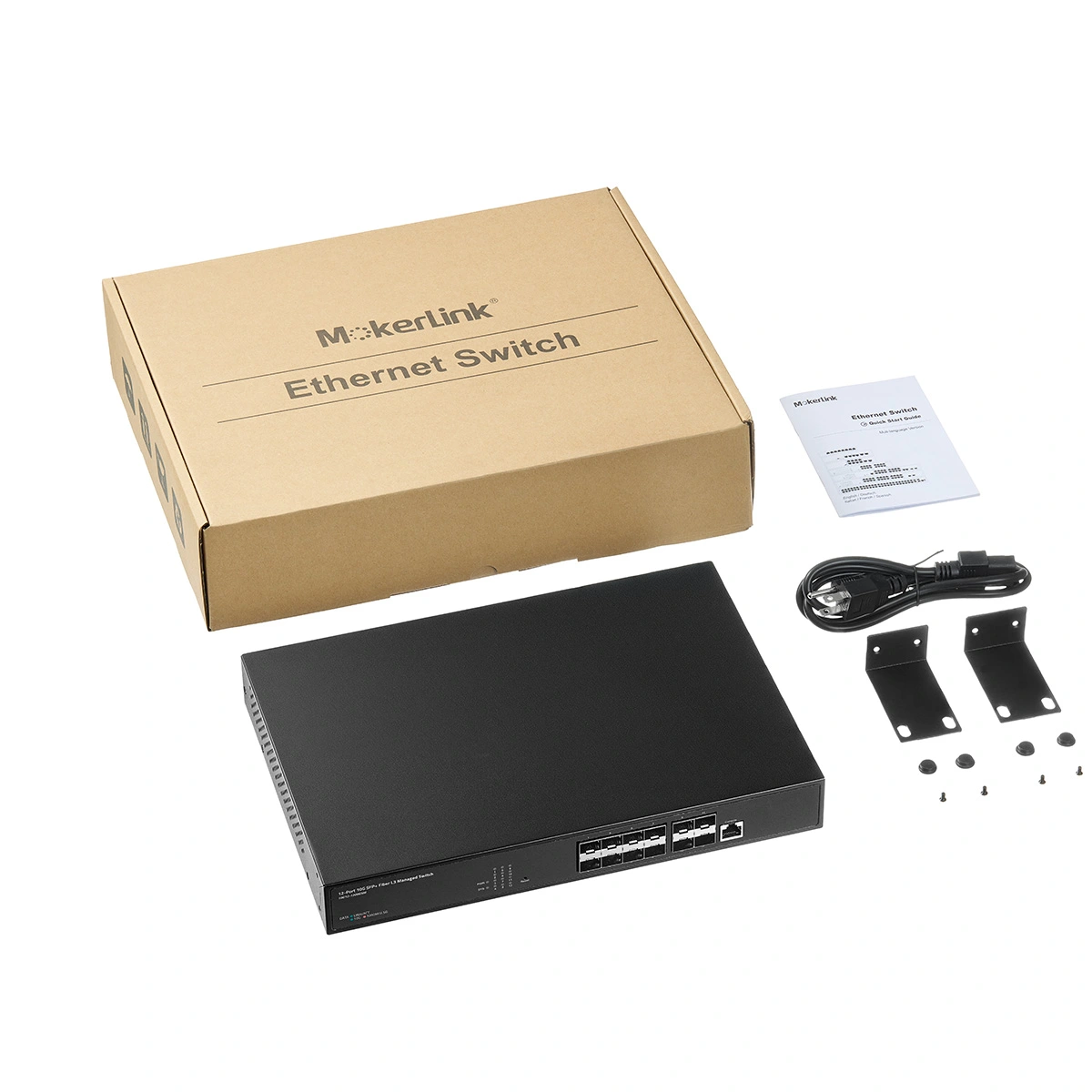 12 Port 10 Gigabit SFP Managed Switch, Support 1G & 10G SFP+ Module,  