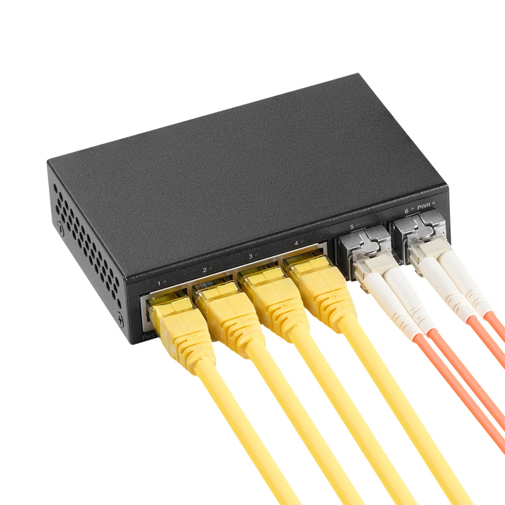 4 Port 2.5G Web Managed Switch with 2x10G SFP+ Slot, Ultra-Mini Size, Support Trunk/LACP/VLAN/QOS, Metal Multi-Gigabit Desktop/Wallmount Network Switch