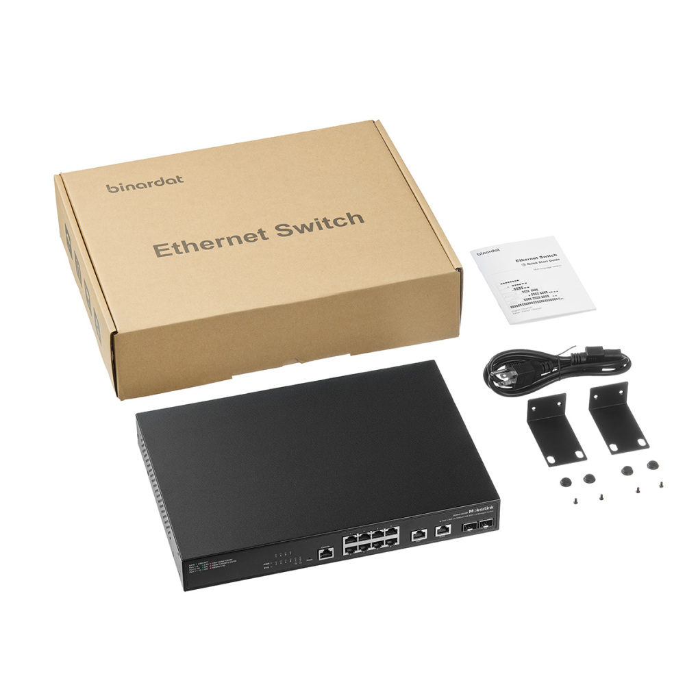 8 Port 2.5 Gigabit Managed Switch with 2x10G Ethernet Ports, 2x10G SFP+ Ports,1 Console Ports, Web/CLI L3 Managed, Rackmount Network Switch