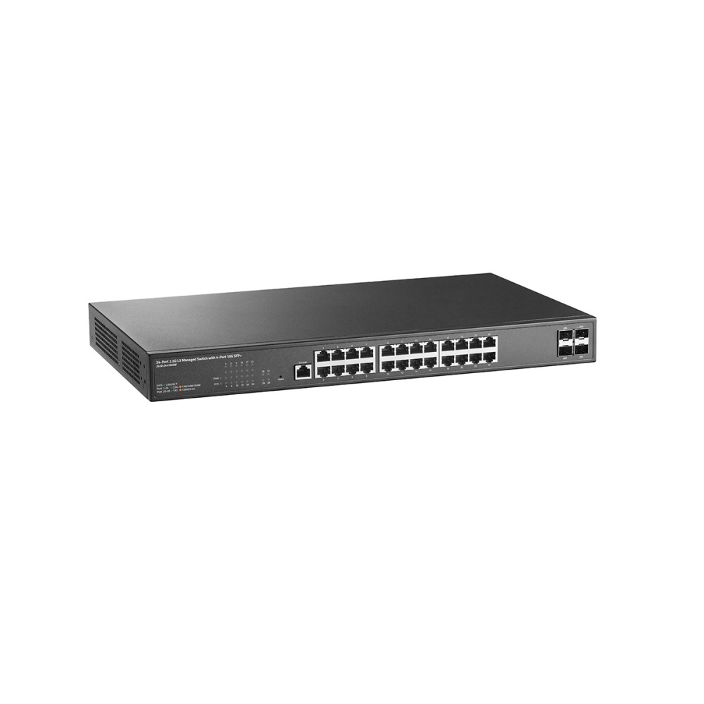 28 Port 2.5G Web Managed Switch, 24x2.5G Ethernet, 4x10 Gigabit SFP Ports, Web/CLI L3 Managed, Metal Multi-Gigabit Desktop/Rackmount Binardat Network Switch