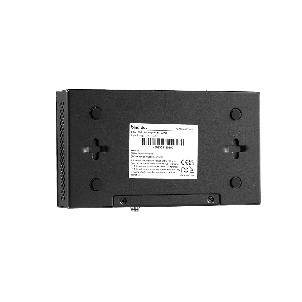 8 Port 10 Gigabit SFP Managed Switch, Support 1G Sfp and 10G Sfp+ Module, 160Gbps Bandwidth, L3 Web Managed, Metal Fanless Fiber Binardat Network Switch