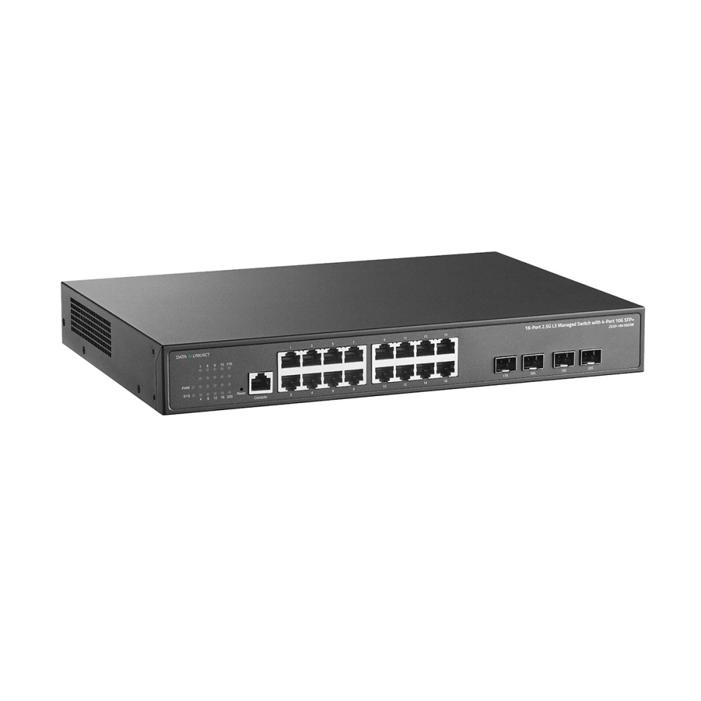 20 Port 2.5G Web Managed Switch, 16x2.5G Ethernet, 4x10 Gigabit SFP Ports, Web/CLI L3 Managed, Metal Multi-Gigabit Desktop/Rackmount Network Switch