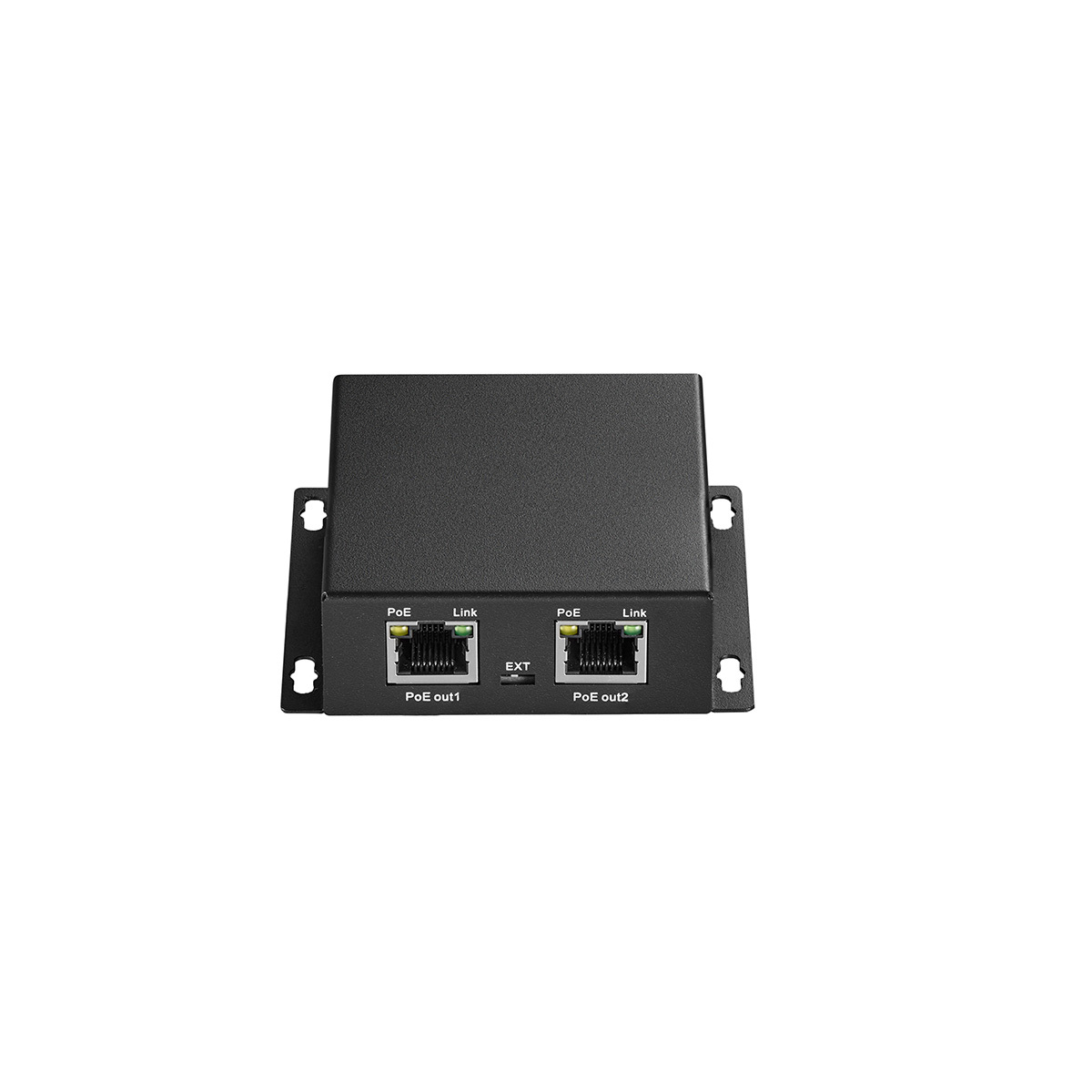 Gigabit PoE Extender Passthrough Switch, 1 PoE in 2 PoE Out, IEEE802.3af/at/bt PoE Powered Max 60W, Hi-PoE 90W, 10/100/1000Mbps, Metal Small Wall Mount PoE Extender/Injector/Network Extender
