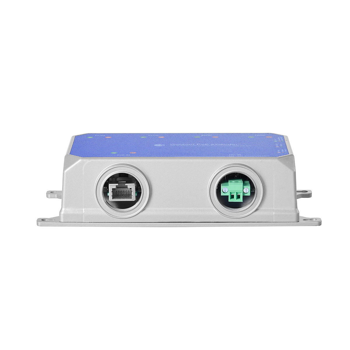 IP67 Outdoor Gigabit PoE Passthrough Switch, 1 In 4 Out Extender, IEEE802.3af/at/bt Powered 90W, 10/100/1000Mbps Ethernet, Metal Wall Mount Waterproof Plug and Play
