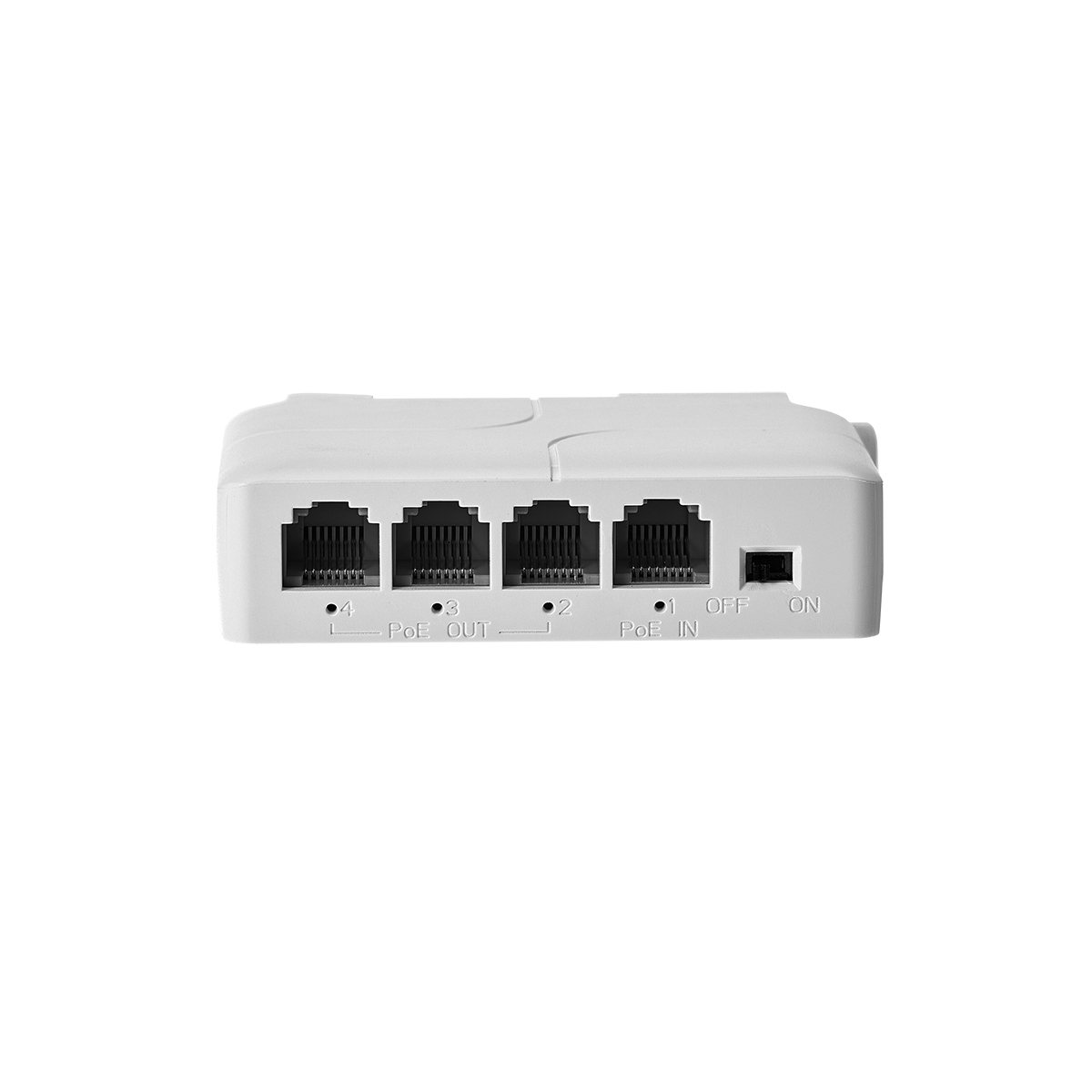 Gigabit PoE Passthrough Switch, 1 PoE in 3 PoE Out Extender, IEEE802.3af/at PoE Powered, 10/100/1000Mbps Ethernet, din-Rail & Wall Mount