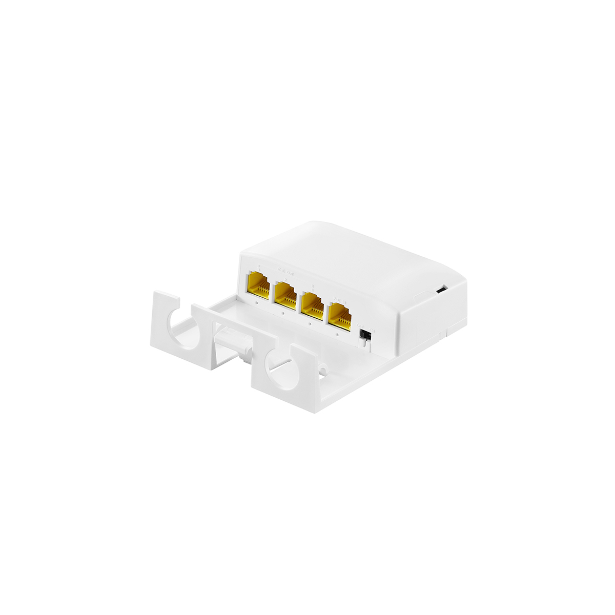 Outdoor Gigabit PoE Passthrough Switch, 1 PoE in 3 PoE Out Extender, IEEE802.3af/at PoE Powered, 10/100/1000Mbps Ethernet, Wall Mount Waterproof Plug and Play