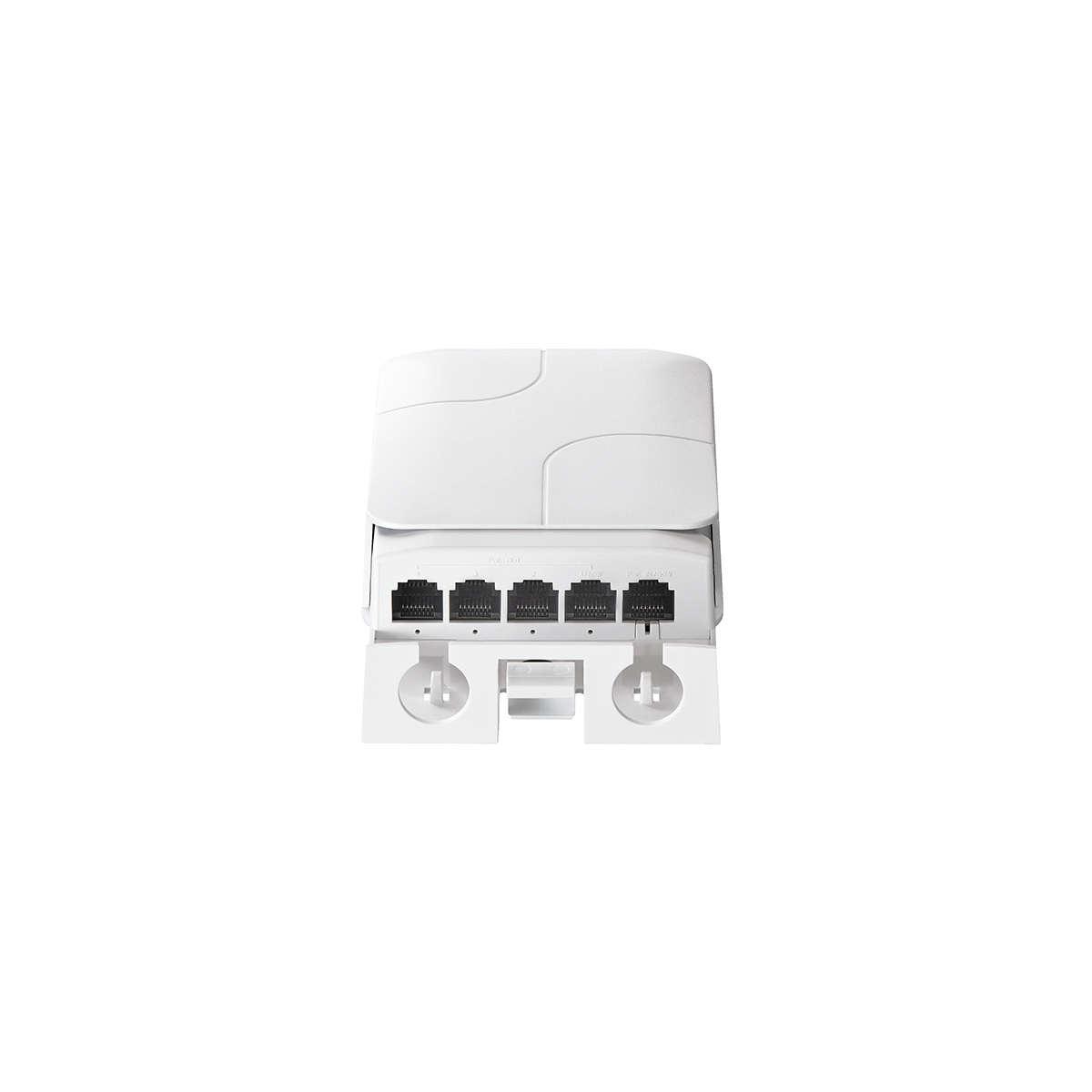 Outdoor PoE Passthrough Switch, 1 POE in 4 POE Extender, IEEE802.3af/at/bt Powered 90W, 100Mbps Ethernet, Wall Mount Waterproof Plug and Play