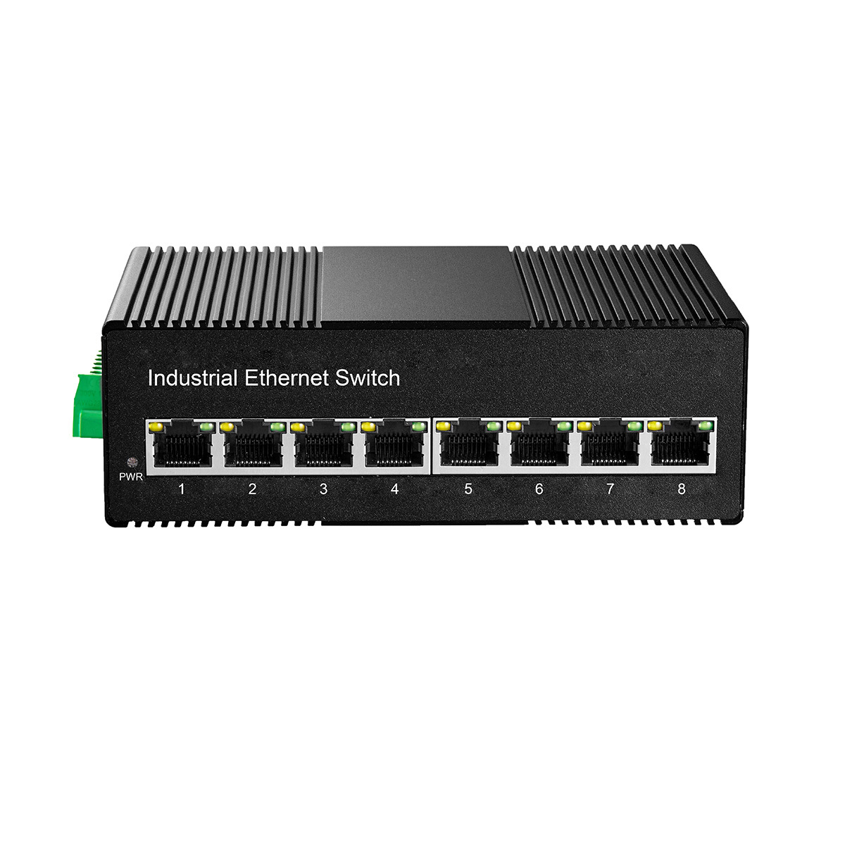 8 Port Gigabit PoE Din Rail Industrial Ethernet Switch, 8 PoE IEEE802.3af/at, 16Gbps Switching Capacity, with One 96W PoE Power Supply
