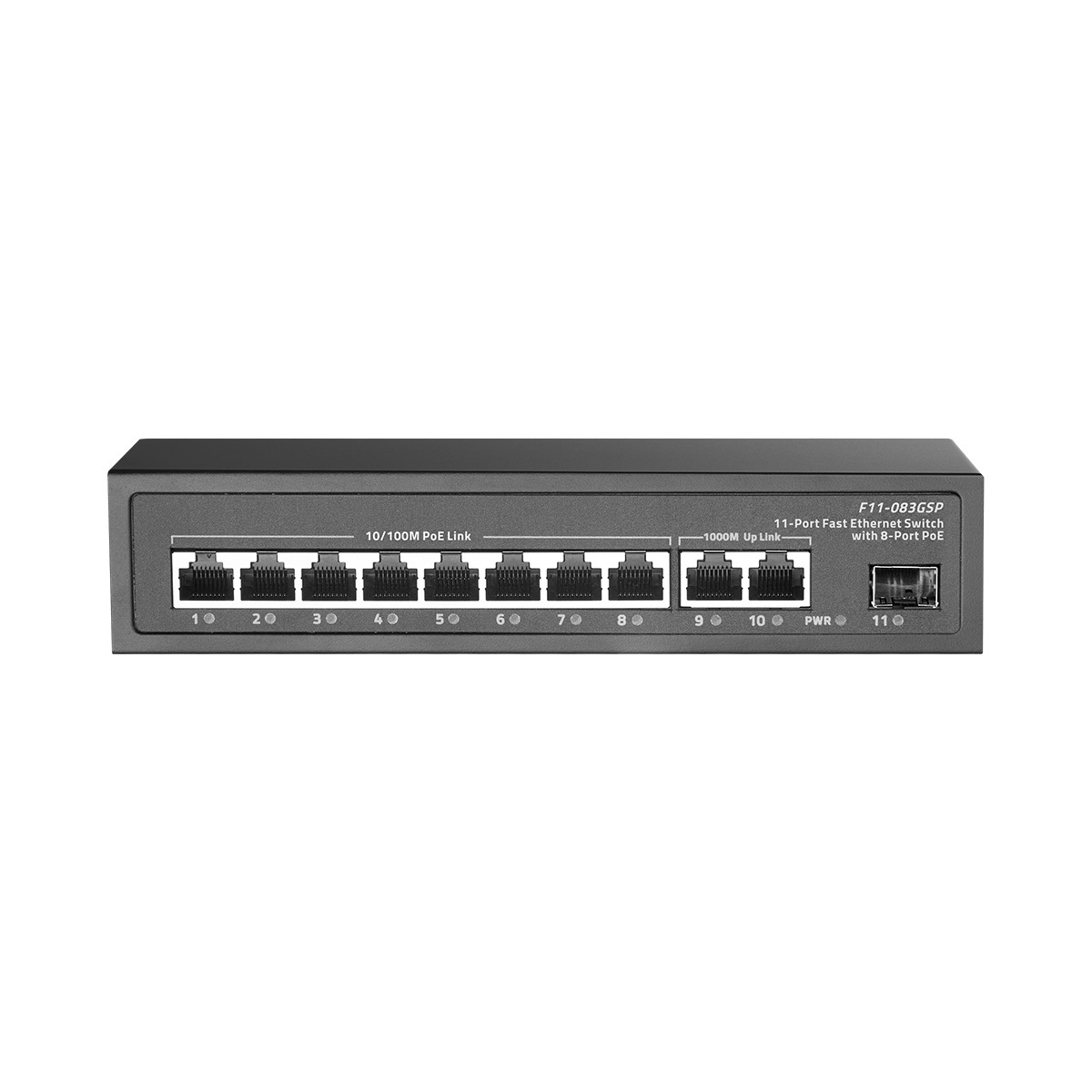 Click to see full view Ask Rufus  11 Port POE Switch, 8 POE+ 10/100Mbps, 2 Gigabit Uplink, 1 Gigabit SFP, IEEE802.3af/at, 135W Power Supply, Metal Case Unmanaged Plug and Play Binardat Switch