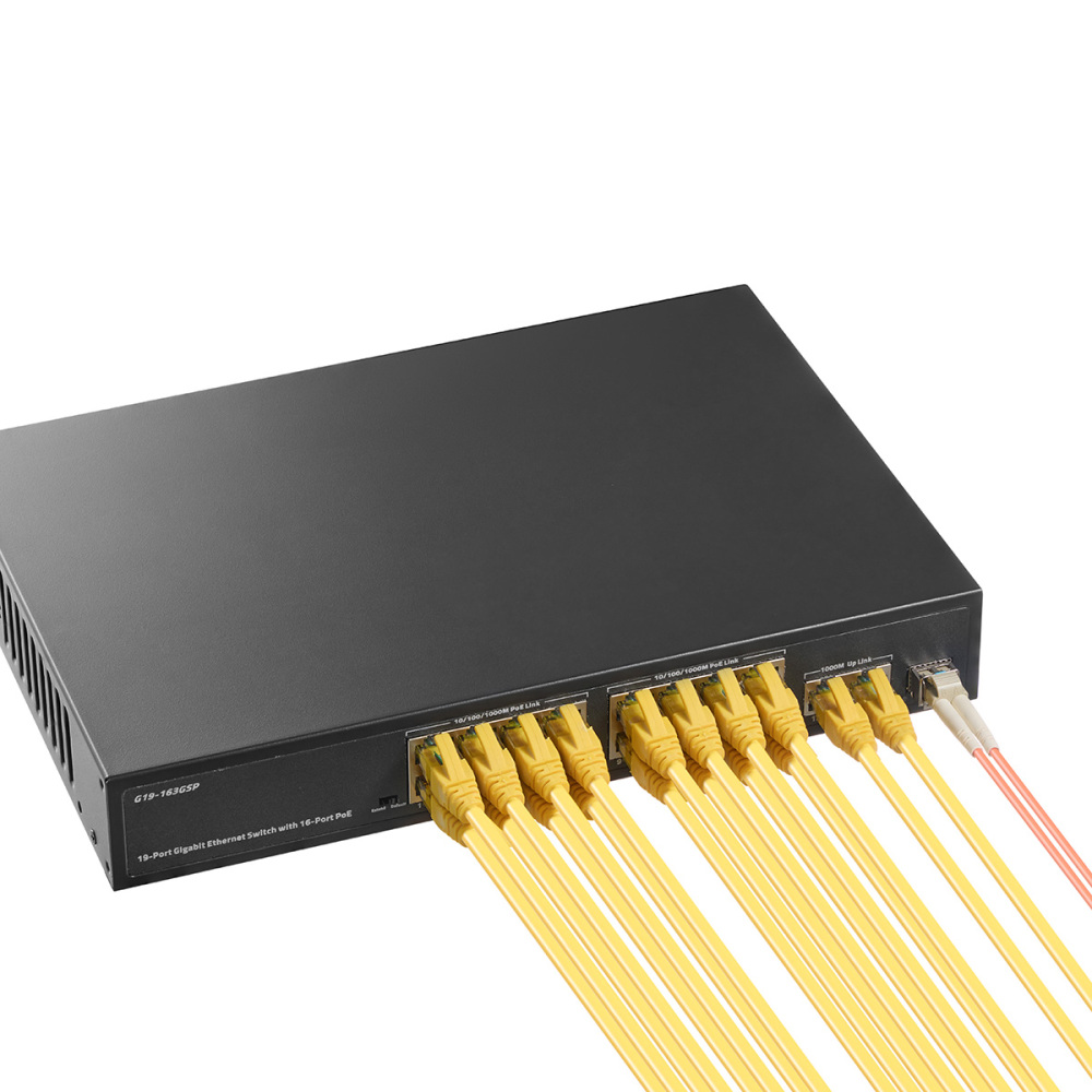 11 Port Gigabit POE Switch, 8 POE+ 1000Mbps, 2 Gigabit Uplink, 1 Gigabit SFP, IEEE802.3af/at, 135W Power Supply, Metal Case Unmanaged Plug and Play Binardat Ethernet Switch