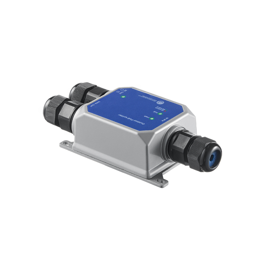 2.5G Gigabit IP67 Outdoor PoE Splitter - 10/100/1000/2500Mbps Speed, IEEE 802.3 af/at/bt Compatibility, DC12V 5A Output (Max 65W), Waterproof Metal Housing & Wall-Mountable
