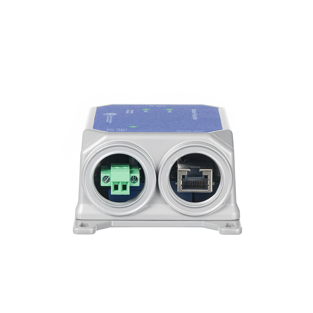 2.5G Gigabit IP67 Outdoor PoE Splitter - 10/100/1000/2500Mbps Speed, IEEE 802.3 af/at/bt Compatibility, DC12V 5A Output (Max 65W), Waterproof Metal Housing & Wall-Mountable