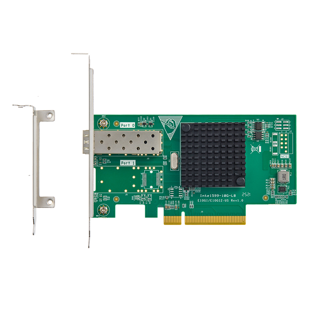 10Gbps SFP+ PCIe Network Adapter - Intel X520 82599 Controller, SFP+ NIC (10/1/0.1Gbps) for Windows/Linux/VMware