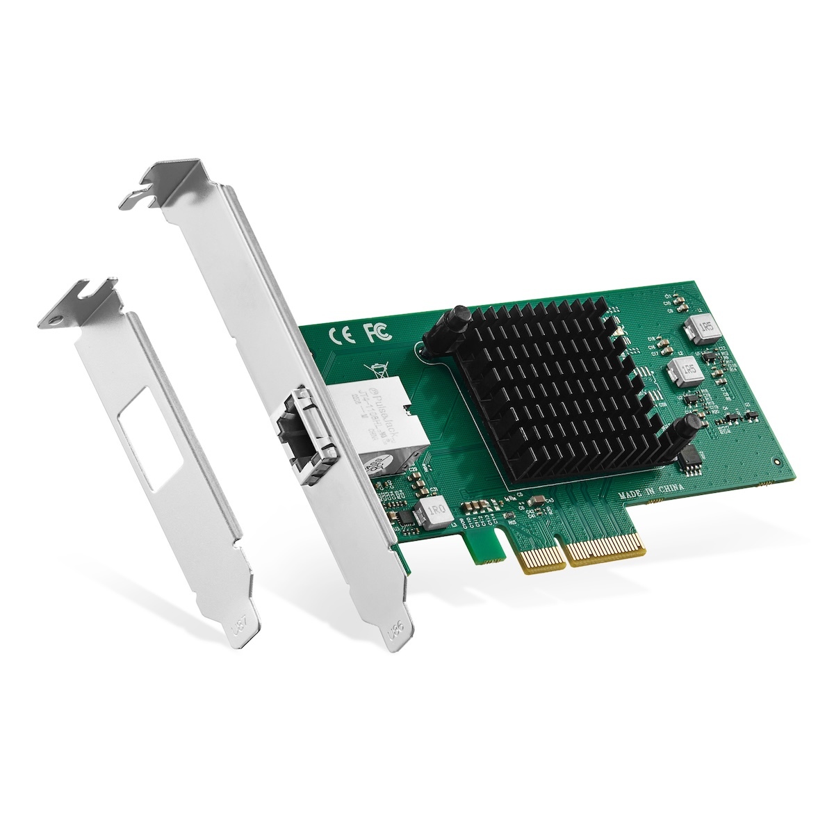 Single-Port 10Gbps PCIe Ethernet Adapter - AQUANTIA AQC107 Chip, RJ45 NIC (10/5/2.5/1/0.1Gbps) with PXE Support for Windows & Linux