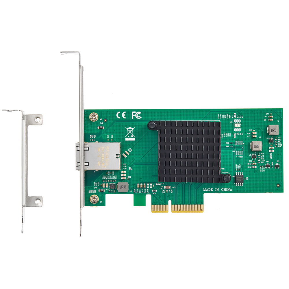 Single-Port 10Gbps PCIe Ethernet Adapter - AQUANTIA AQC107 Chip, RJ45 NIC (10/5/2.5/1/0.1Gbps) with PXE Support for Windows & Linux