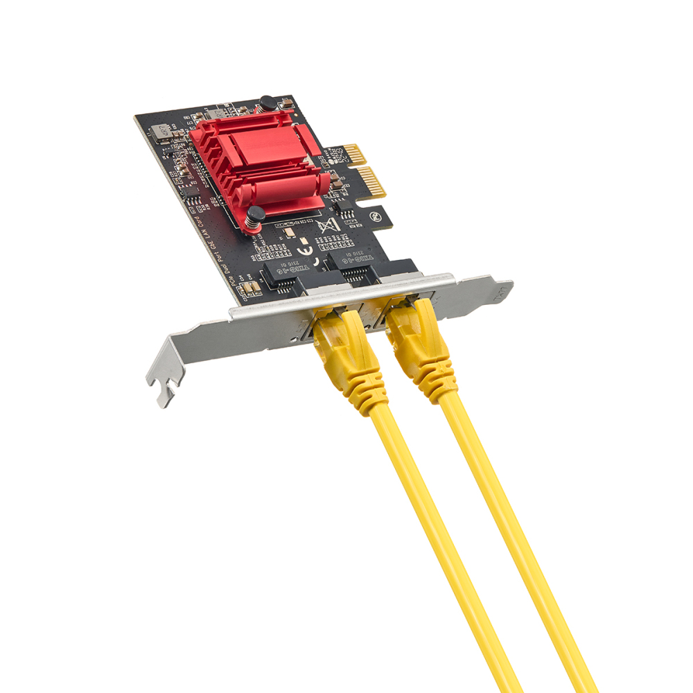 2 Port Gigabit PCIe Network Adapter, Intel 82575/82576 Controller 1000/100Mbps Ethernet LAN Card for Windows/Linux