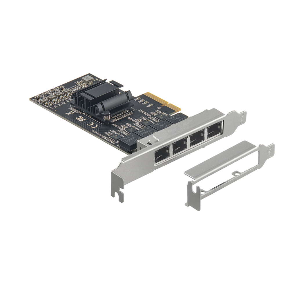 4-Port 2.5Gbps PCIe Ethernet Adapter - RTL8125B Controller, RJ45 NIC (2500/1000/100Mbps) with PXE Support for Windows/Linux